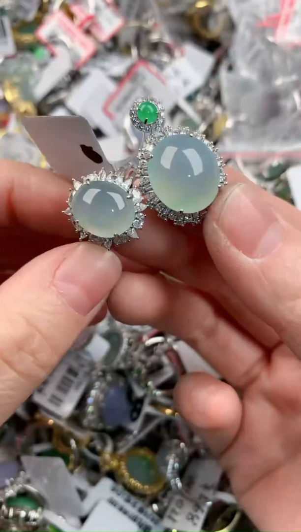 银S925镶嵌戒指翡翠999                 5