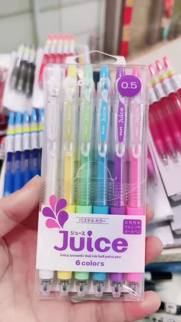 百乐LJU60EF-6CP按动中性笔0.5_6色子弹头百果乐啫喱--1小盒