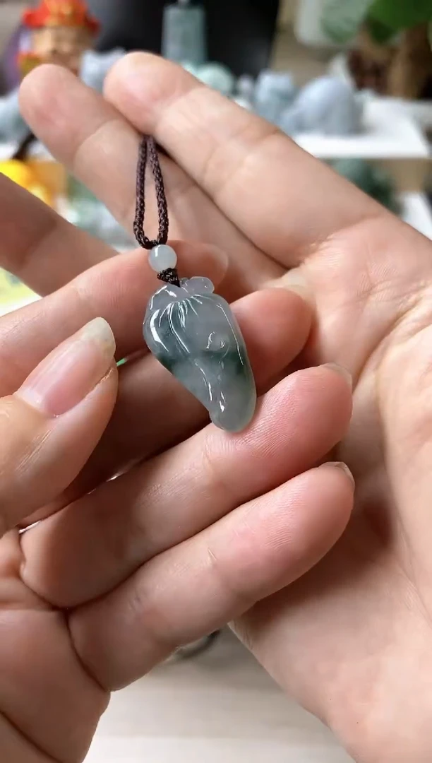 颈饰未镶嵌翡翠1天然缅甸翡翠A货芒果