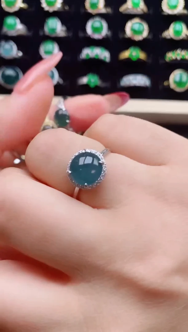 【闪购商品】翡翠戒指银S925镶嵌321321