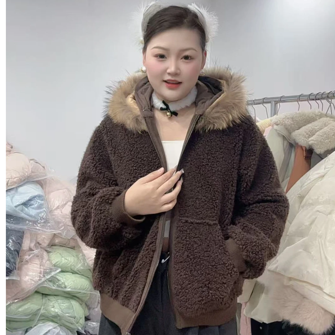 冬季新款短款加厚百搭韩版大毛领连帽休闲外套