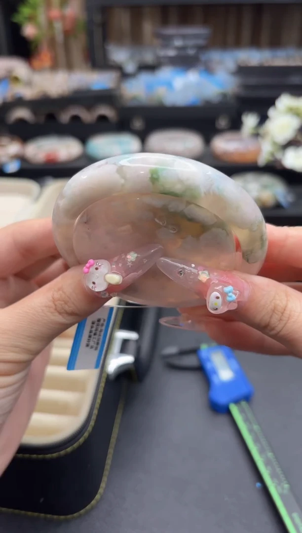 未镶嵌手镯石英质玉134(61圈赠送镯心)