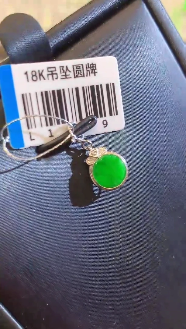 吊坠(不含链)18K金镶嵌翡翠L多样性发其一