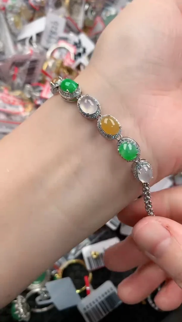 银S925镶嵌戒指翡翠222----5