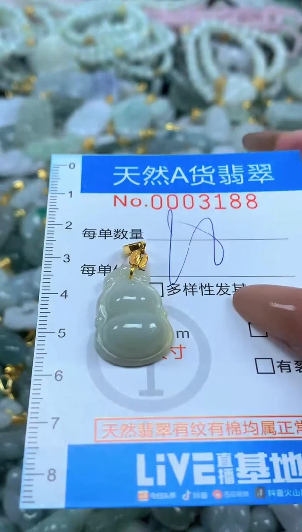 颈饰未镶嵌翡翠净货挂件-3188