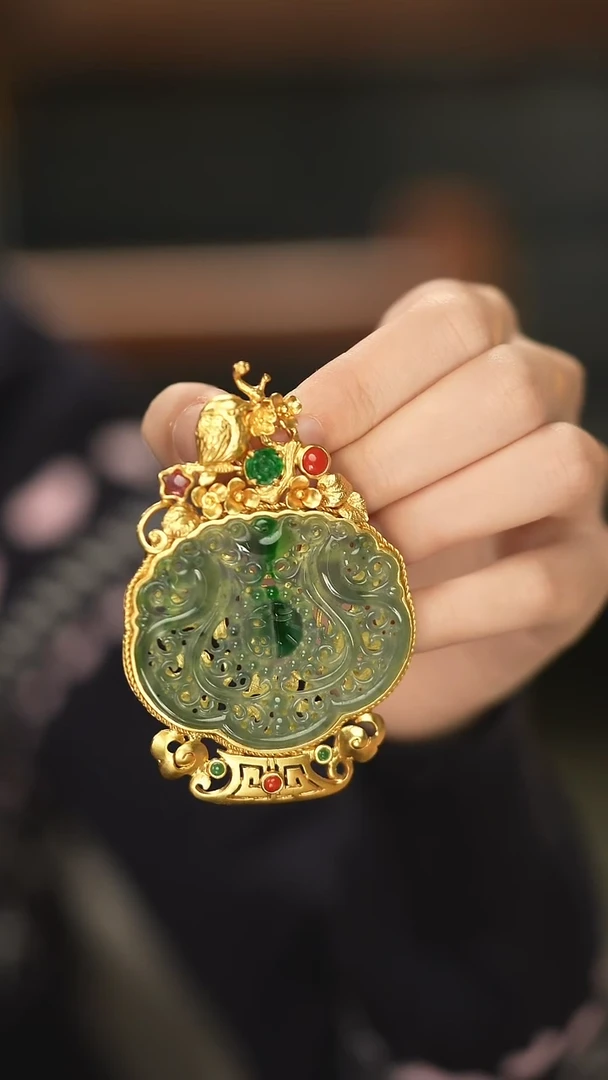 【闪购商品】翡翠吊坠(不含链)银S925镶嵌新款