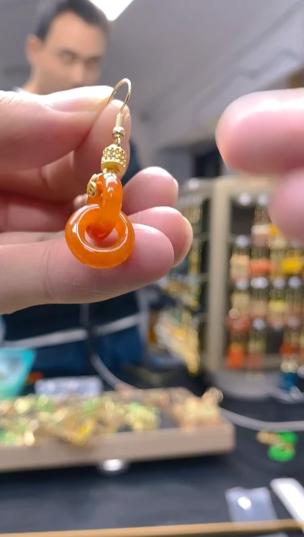 【闪购商品】翡翠耳饰合金269翡翠耳钩一个