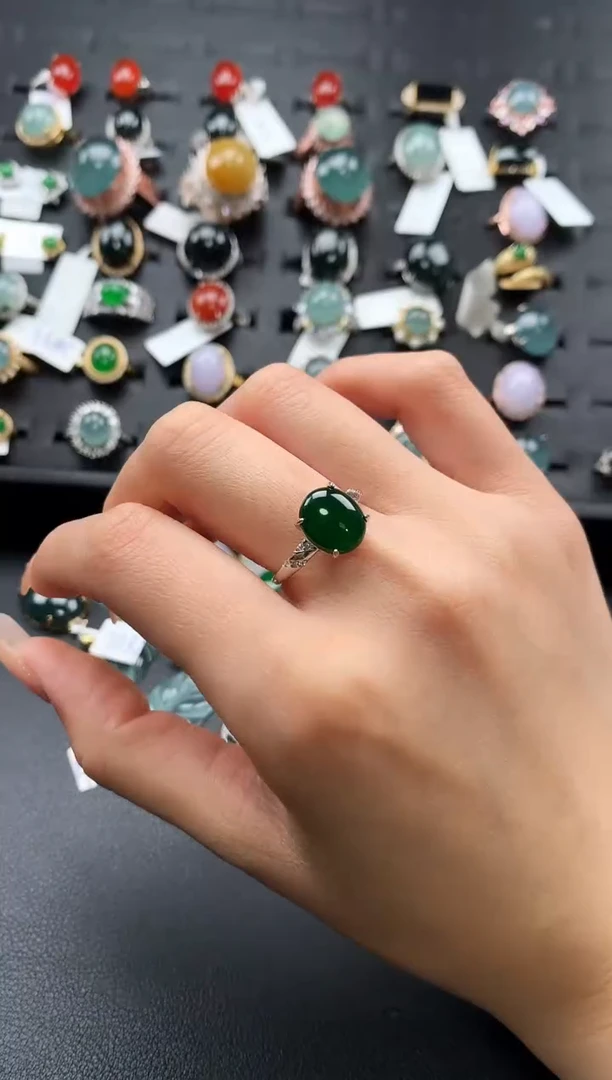 【闪购商品】翡翠戒指银S925镶嵌6598670986968