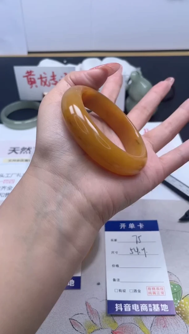 【闪购商品】石英质玉手镯未镶嵌75/54.9