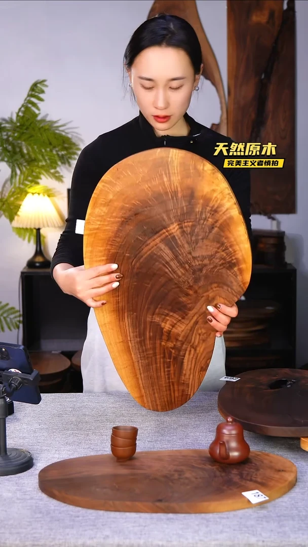 木北美黑胡桃原木.干裂疤结不属于商品质量问题完美主义者慎拍