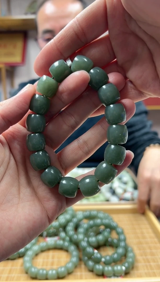 【闪购商品】和田玉手链未镶嵌14且末蓝