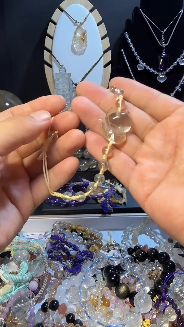 未镶嵌手链黄晶天然黄水晶手链