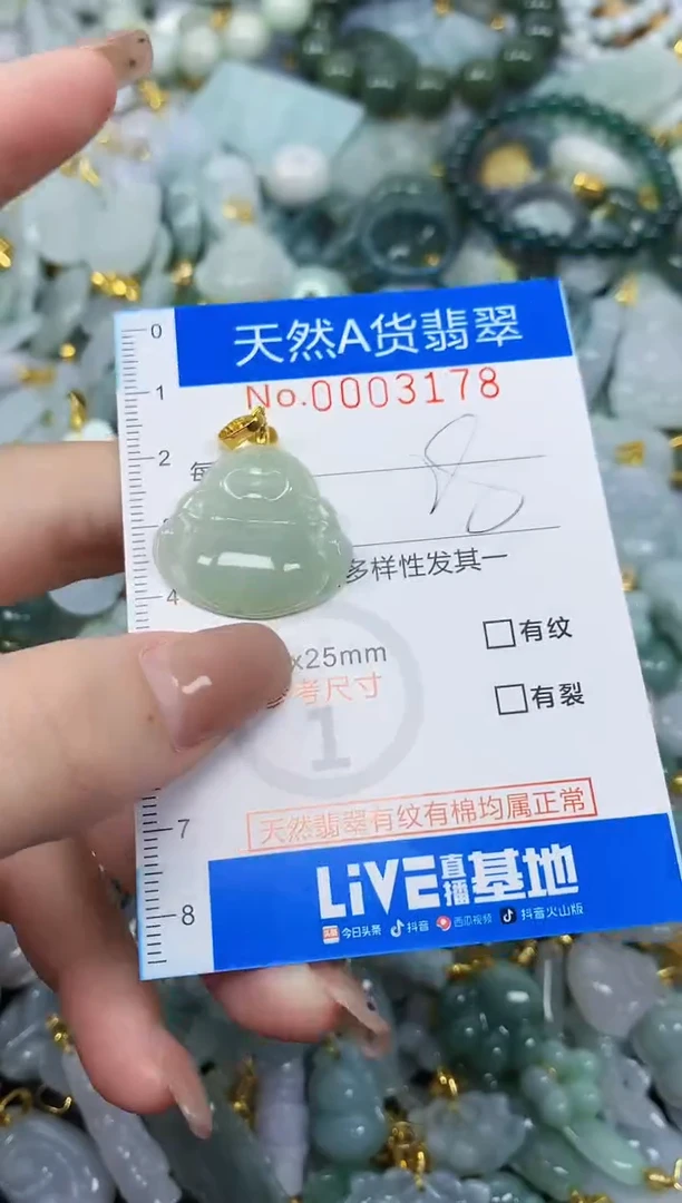颈饰未镶嵌翡翠净货挂件-3178