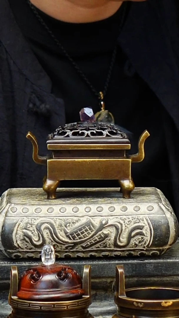 炉天下迷你朝冠耳方炉（一套）