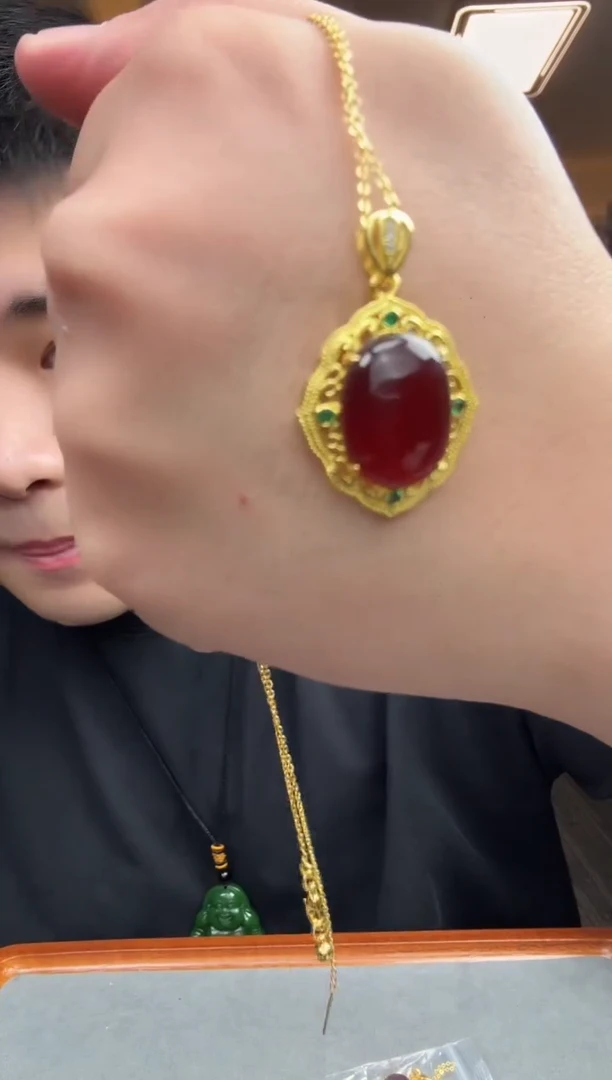 裸石琥珀未镶嵌晶石专属 h073 吊坠