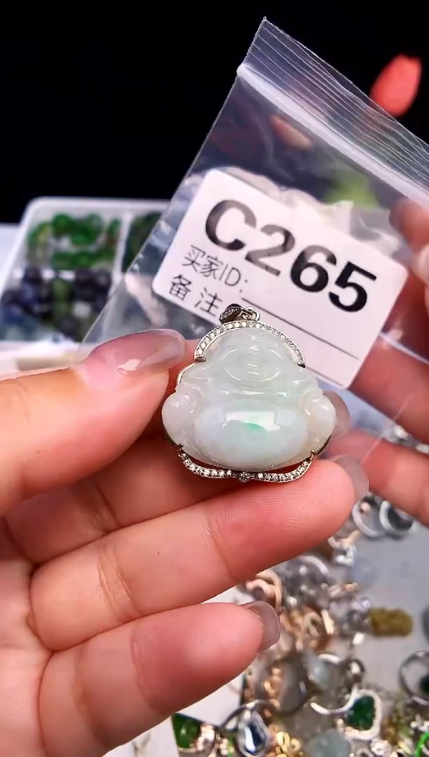 吊坠(不含链)银S925镶嵌翡翠1