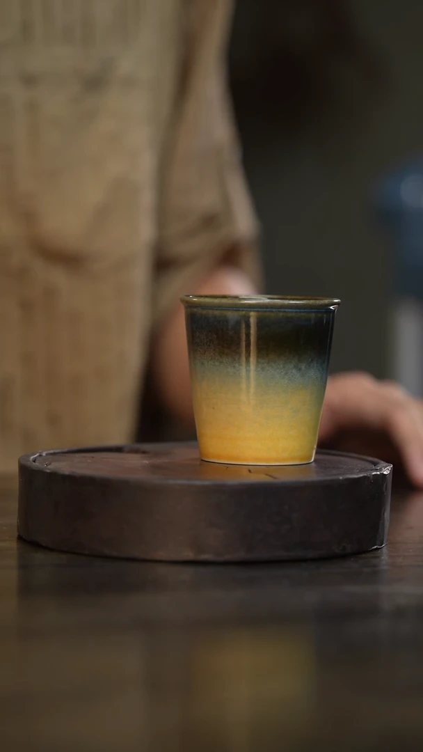 3柴房陶瓷柴烧新品可乐杯，因柴烧特性，每只都略有不同~