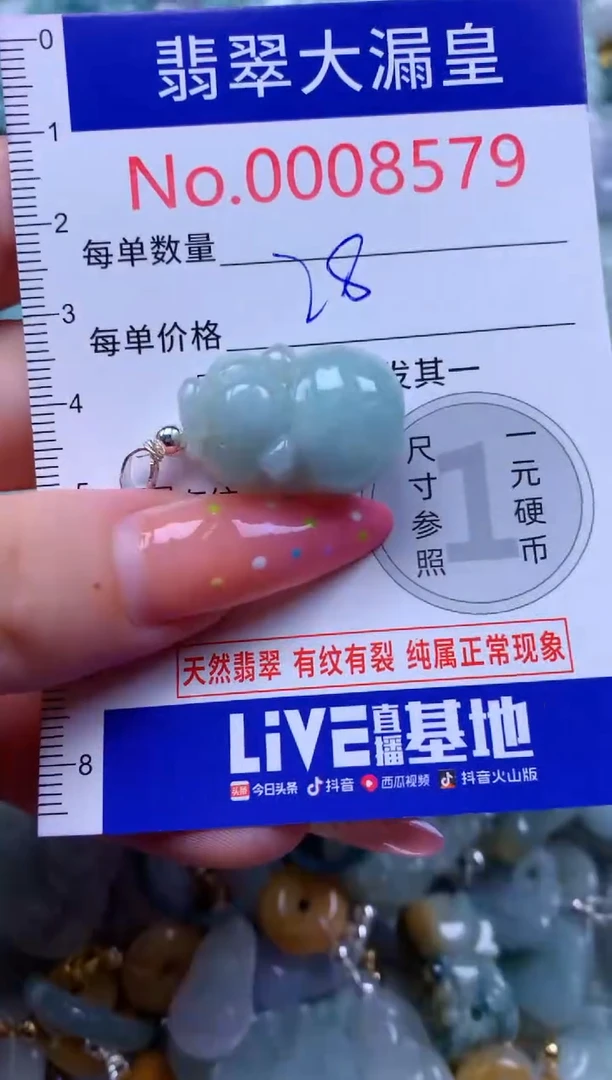 翡翠未镶嵌吊坠(不含链)8579