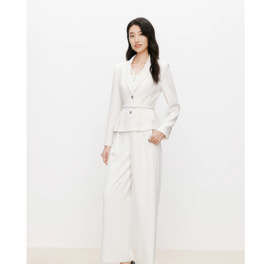 【羊羊专属】珂莱蒂尔黑色醋酸修身单排扣