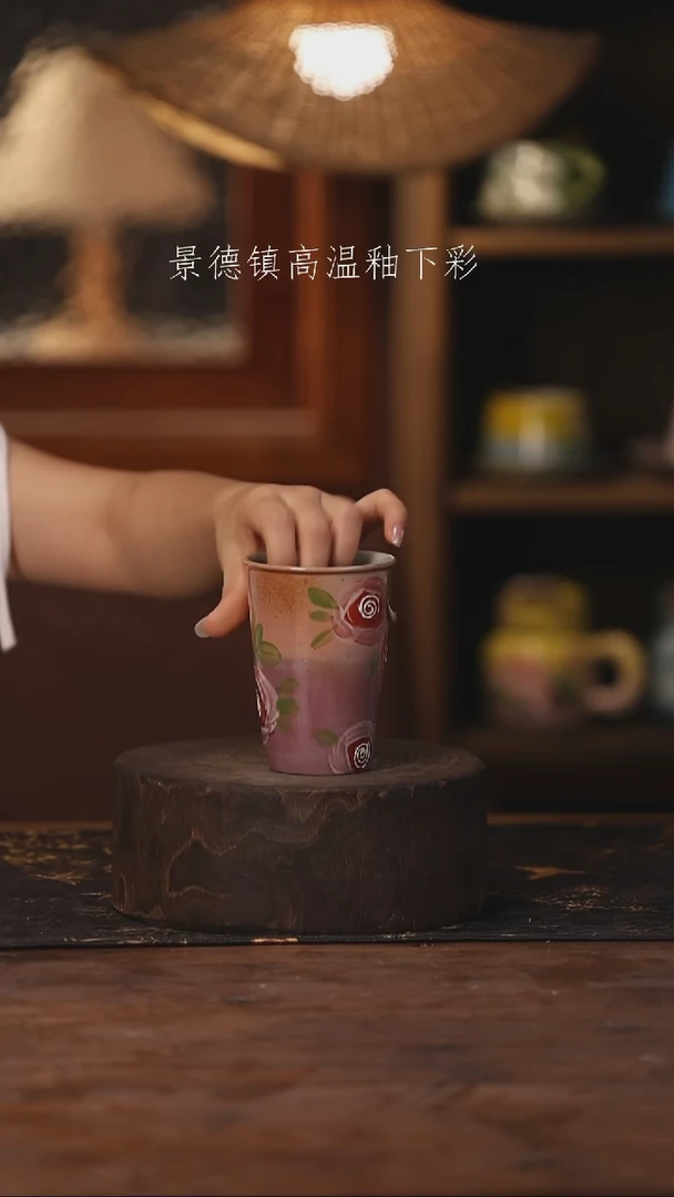 陶瓷景德镇高温釉下手绘陶瓷073