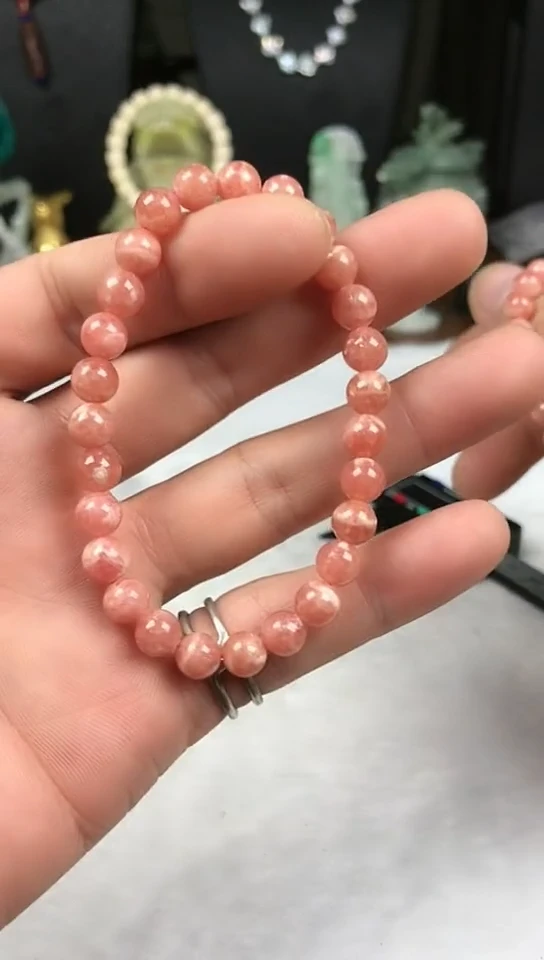 合金菱锰矿（红纹石）手绳手串7+