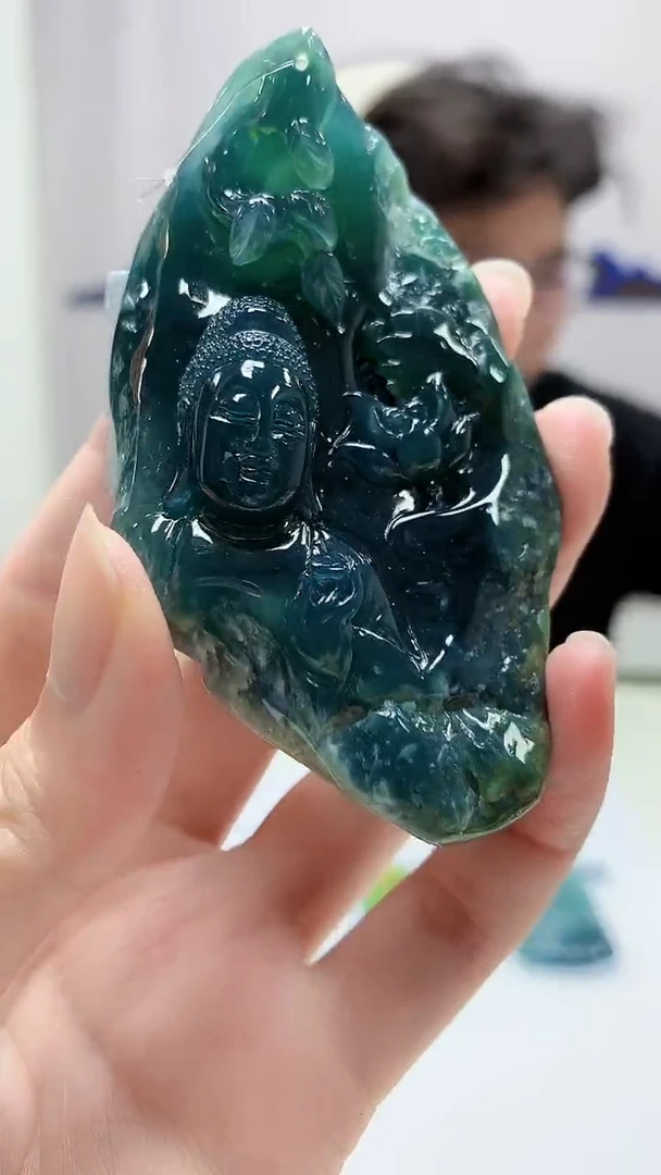 定制翡翠未镶嵌4688zm-毛货挂件133