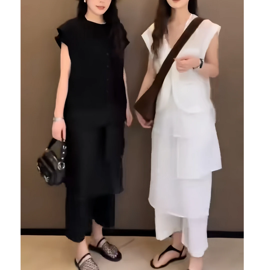 韩系设计感V领显瘦无袖背心马甲女2025夏季新款休闲衬衫薄款上衣