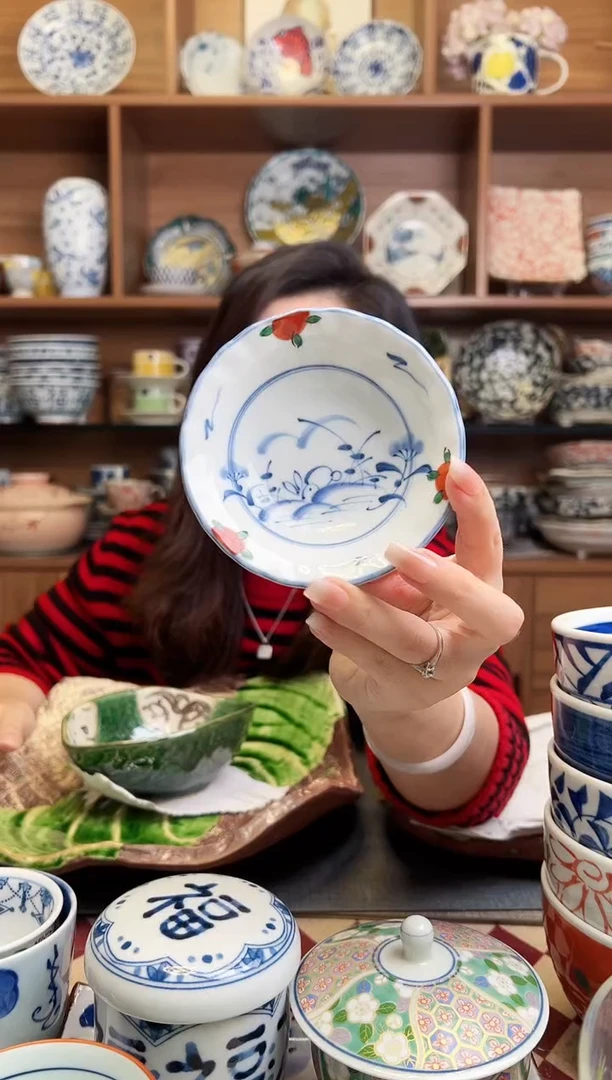 瓷片赤绘兔 小味碟