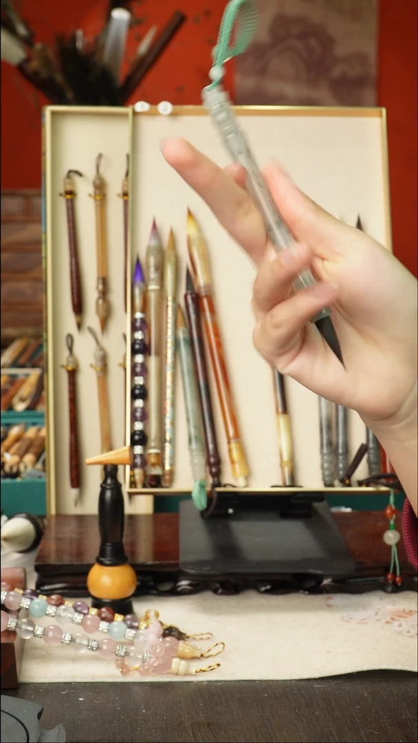 孤品高货毛笔链接 清水试笔 蘸墨不退