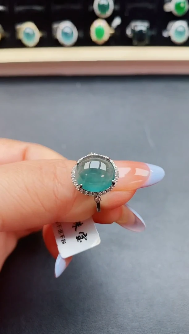 翡翠戒指银S925镶嵌321321