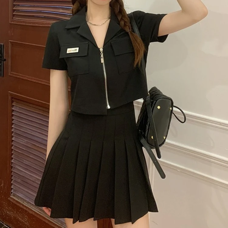 夏季小香风透气西装面料一套显瘦小个子