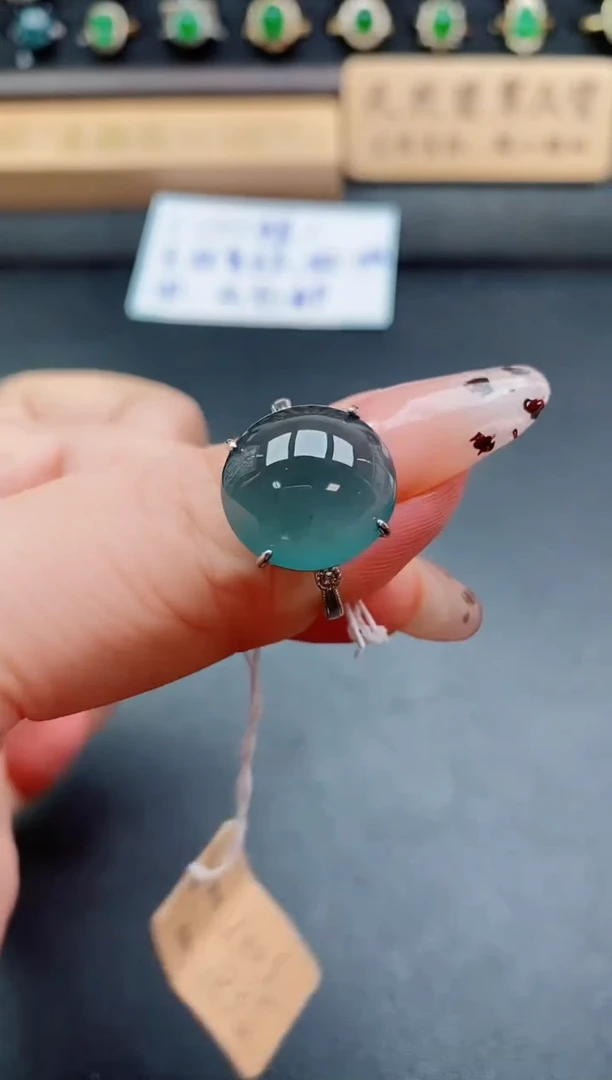 银S925镶嵌戒指翡翠11