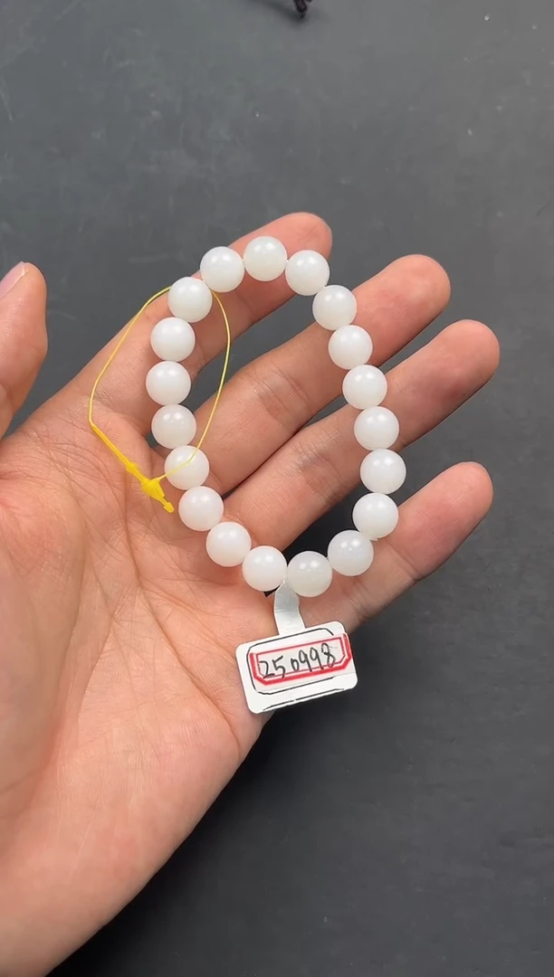 未镶嵌手串和田玉且末天泰白玉手串卡10微色差