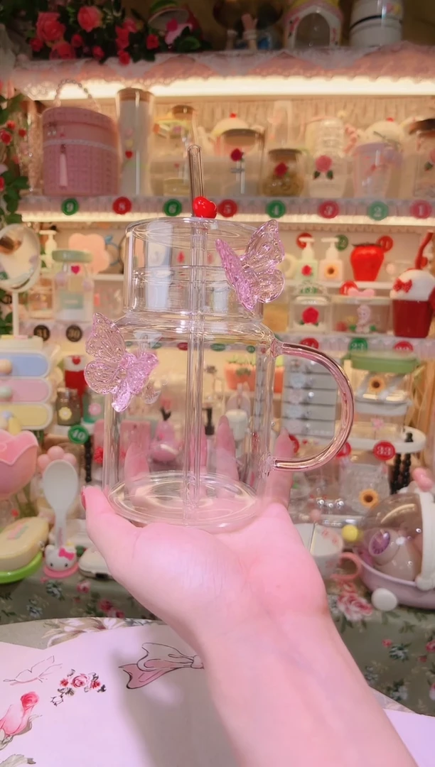 家居好物手柄吸管杯~品质好发货快放心拍！