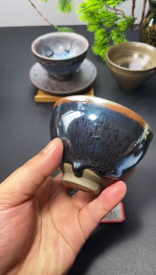 茶盏23（微瑕）叶紫建盏