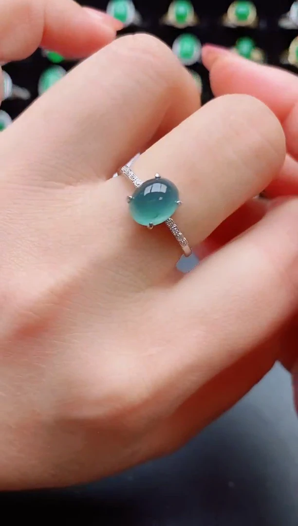 【闪购商品】翡翠戒指银S925镶嵌508050