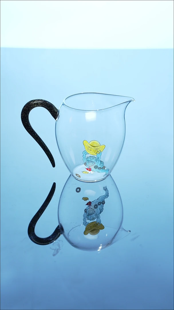 闪购   1个金蟾抱元宝手绘怡然茶海