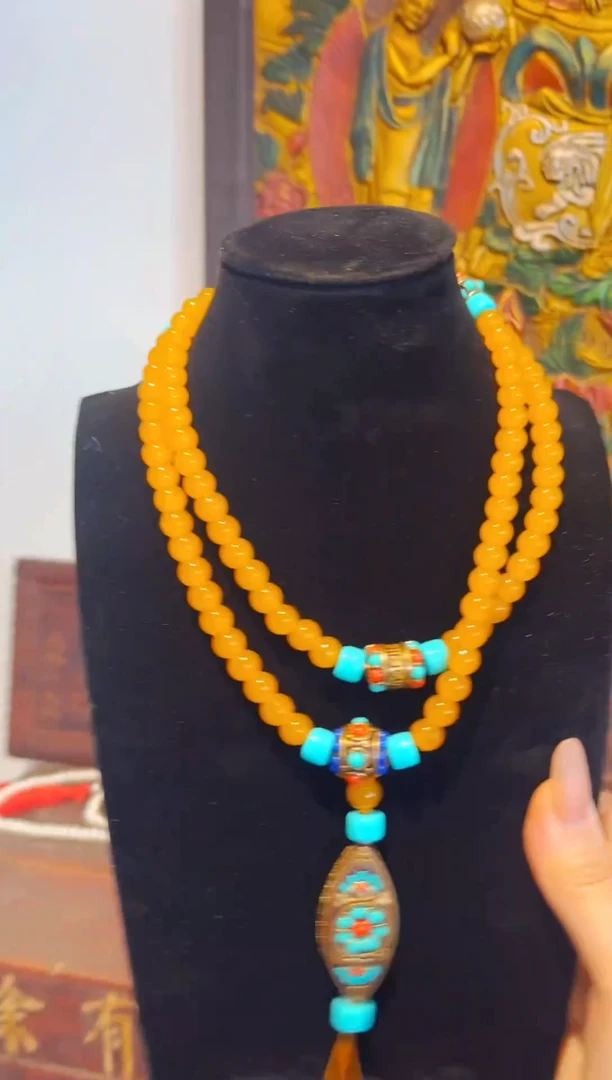 未镶嵌和田玉（黄玉）挂件开开开-------黄黄108