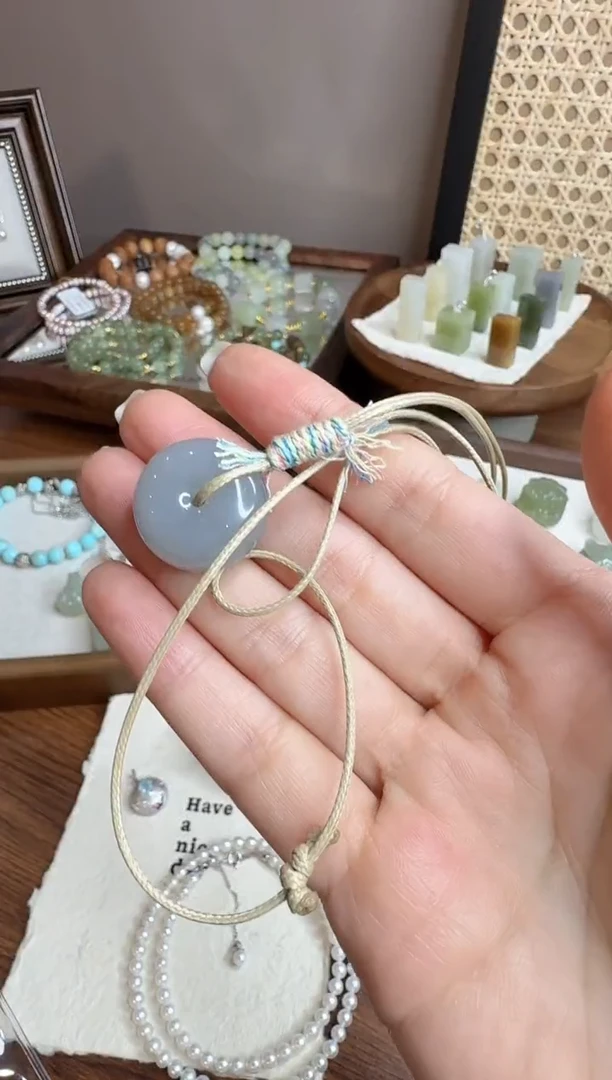 香榧木吊坠烟紫扣