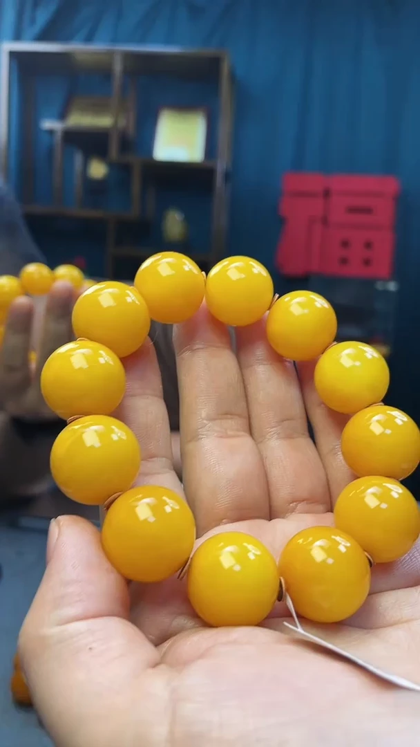 手链琥珀未镶嵌蜜蜡圆珠手串