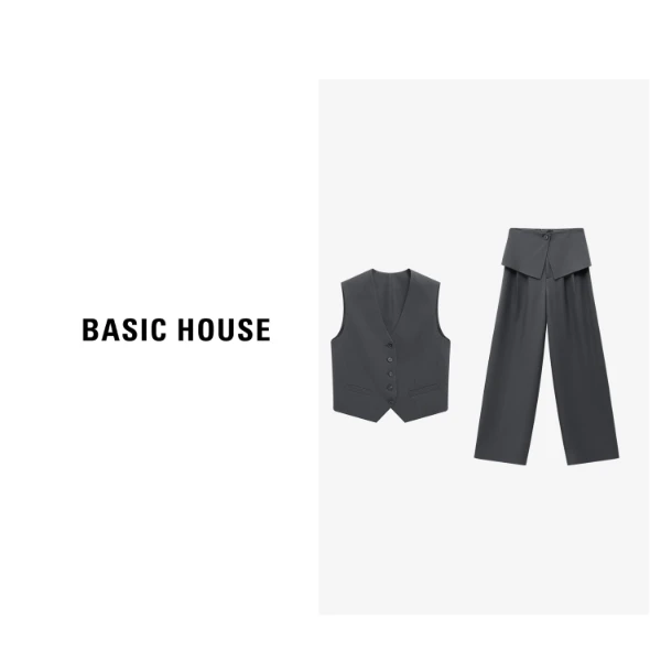 Basic House/百家好秋季百搭时尚套装B0625B5KUT2 B0625B5IVL2