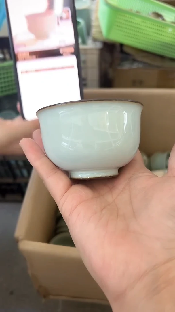 龙泉云间青瓷小米茶器