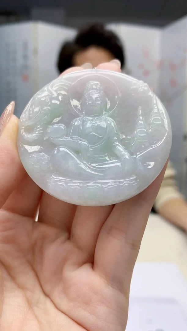 【闪购商品】定制翡翠未镶嵌1502jw-毛货挂件45