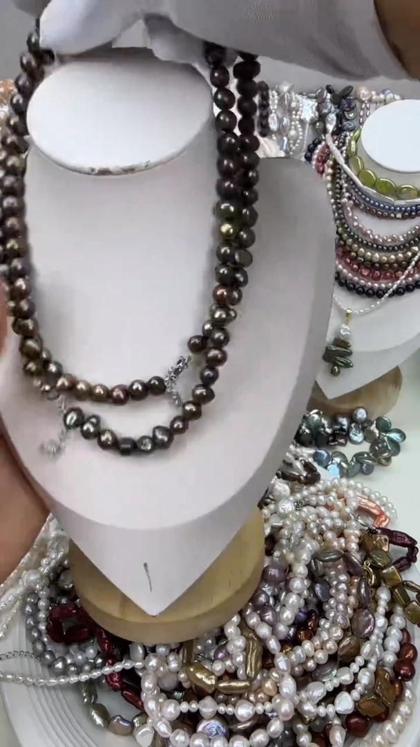 颈饰银S925镶嵌淡水珍珠1