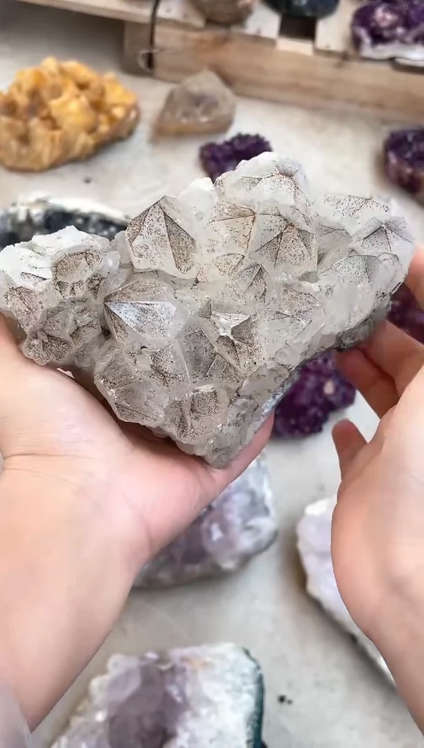 未镶嵌珠宝半成品水晶天然白水晶原石摆件发1#