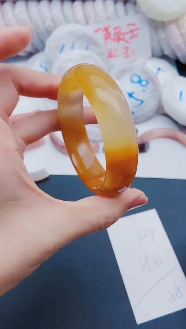 未镶嵌手镯石英质玉L24-59-60