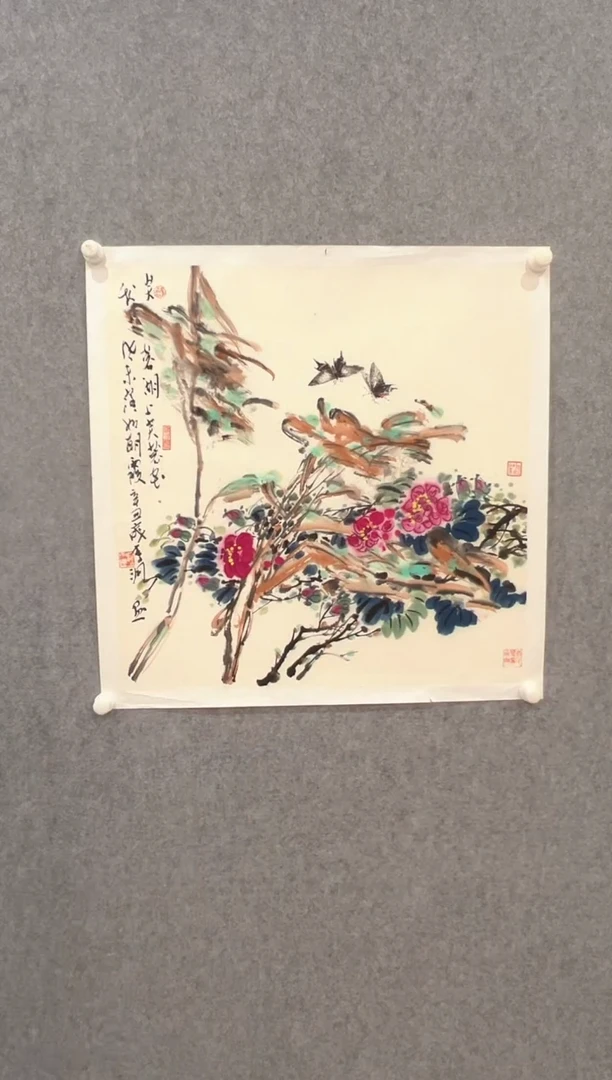 国画李纲-4平尺-花鸟国画-金