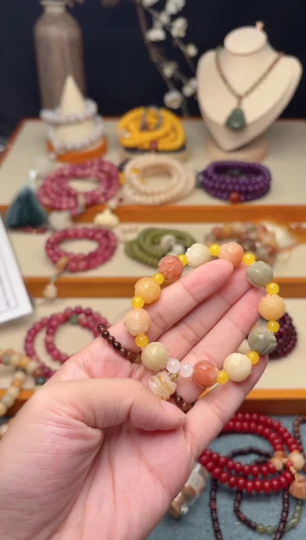 手串白玉菩提步步莲花