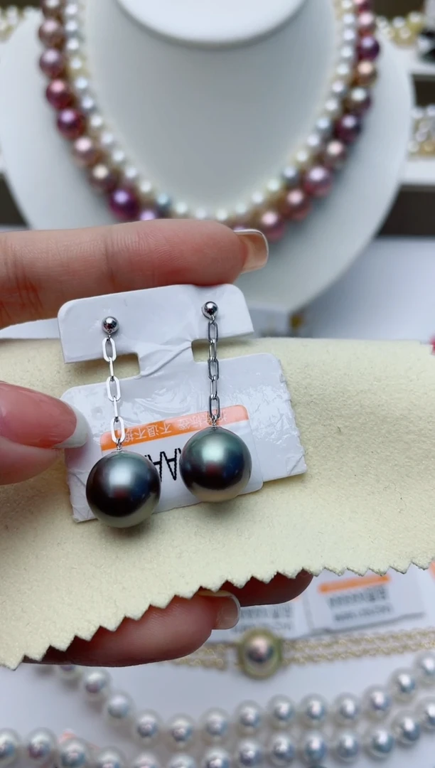 【闪购商品】海水珍珠耳饰18K金镶嵌W90