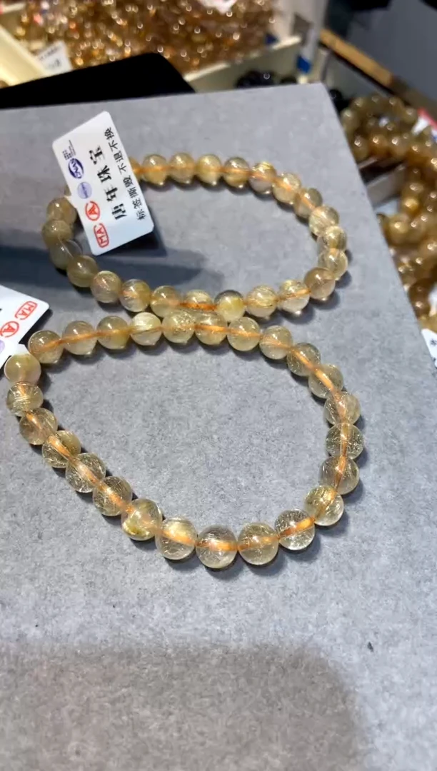 【闪购商品】水晶807-未镶嵌金发钛金透体7mm+ 多样性发其一